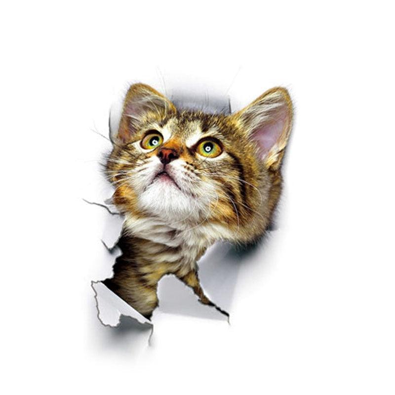 Adesivo de Parede 3D Gatos - PrimorDecor