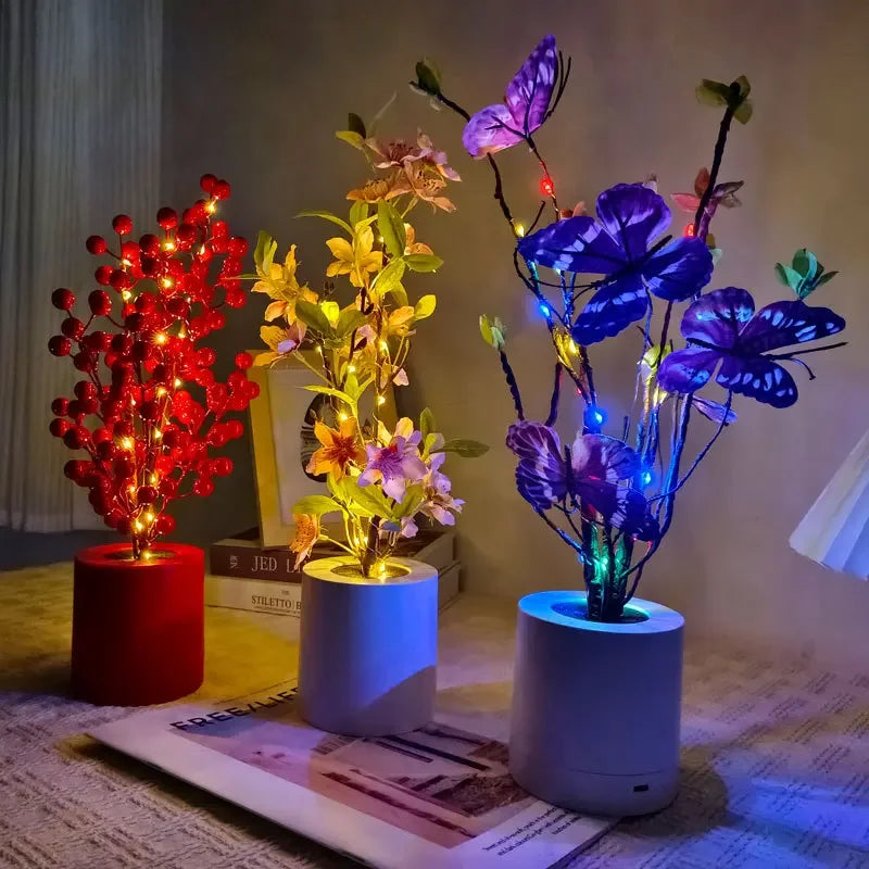 Luminária de Mesa Flores de LED