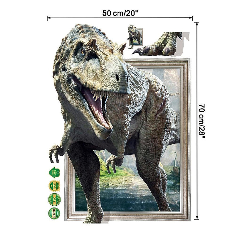 Adesivo de Parede Infantil 3D Dinossauro Rex - PrimorDecor