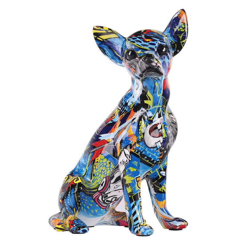 Escultura de Decoração Chihuahua Abstrato - PrimorDecor