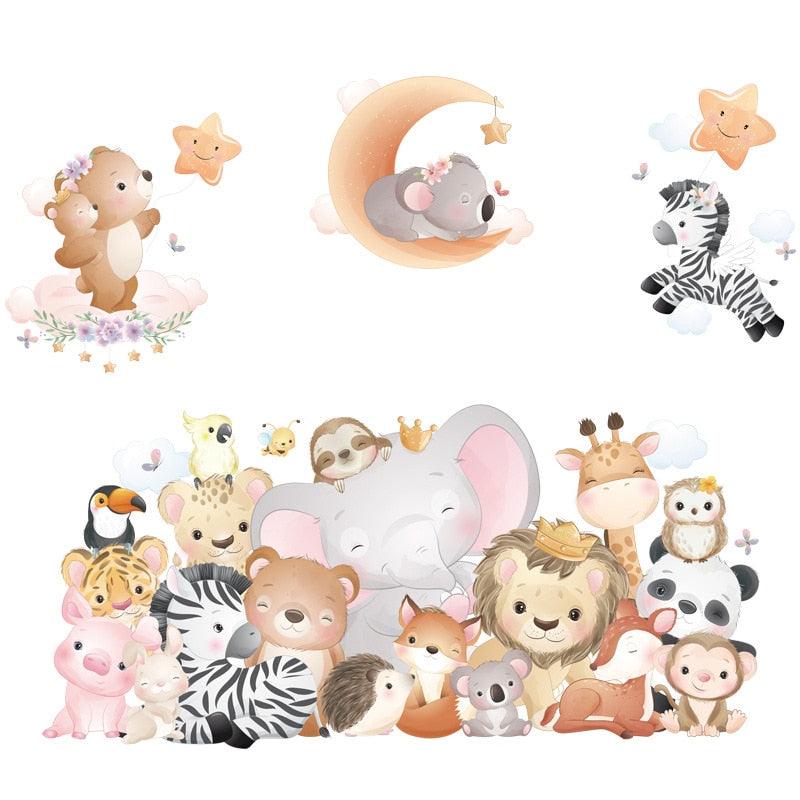 Adesivo de Parede Infantil Animais Safari - PrimorDecor